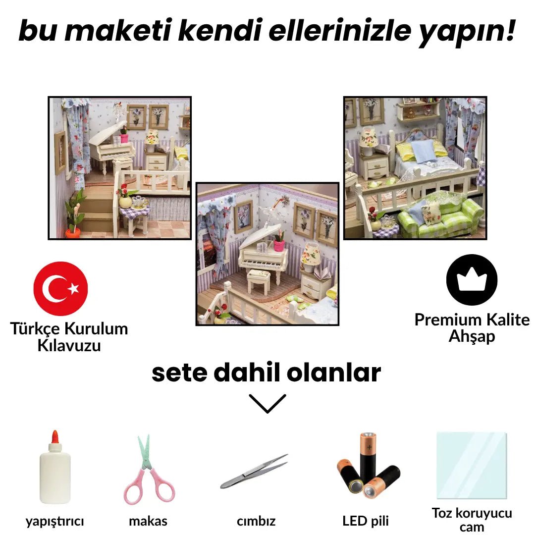 Sıcak Yuva Minyatür Ev Maket Seti – görsel 2