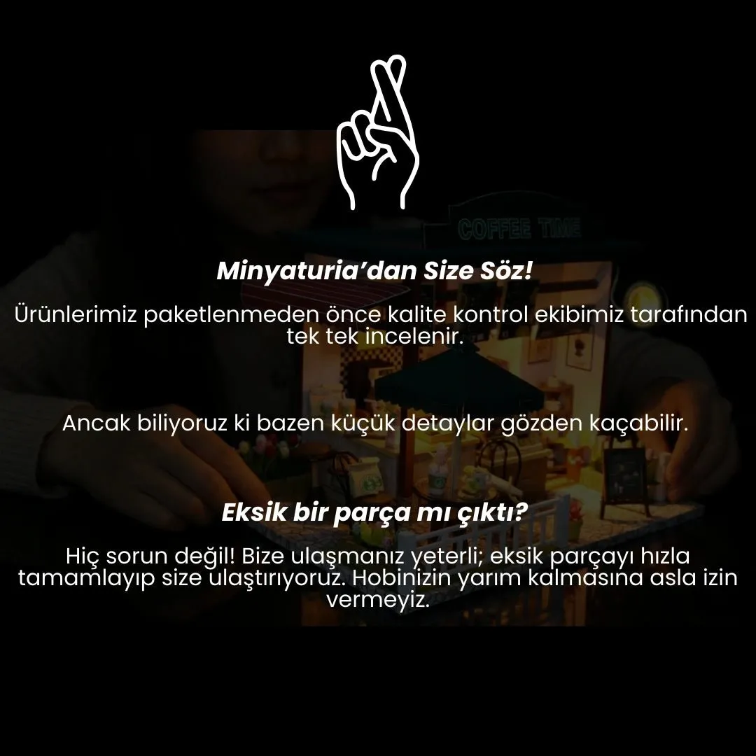 Kahve Zamanı Minyatür Kafe Maket Seti – görsel 12