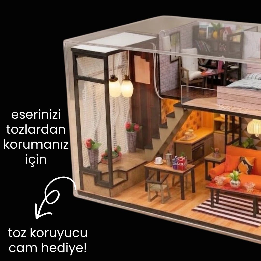 Modern Loft Minyatür Ev Maket Seti – görsel 4