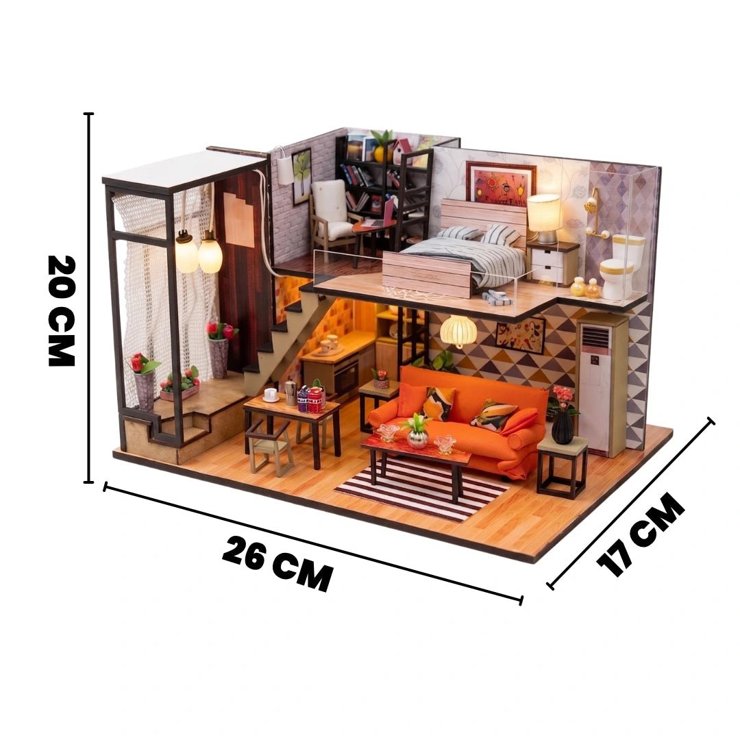 Modern Loft Minyatür Ev Maket Seti – görsel 5