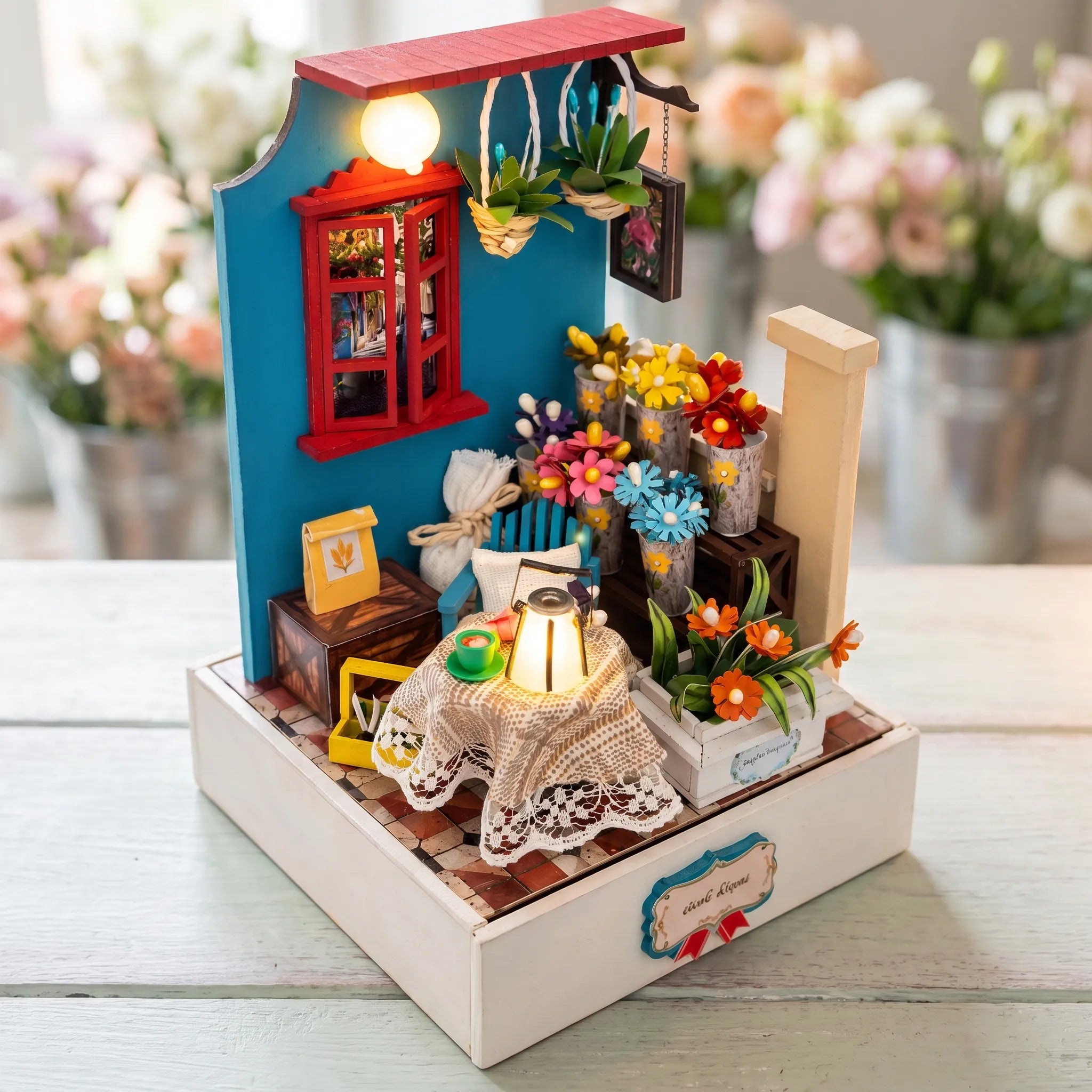 Çiçek Köşesi Mini Maket Seti
