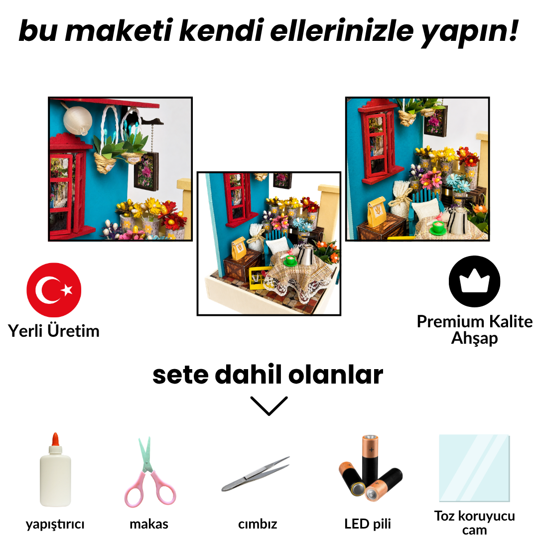 Çiçek Köşesi Mini Maket Seti – görsel 2