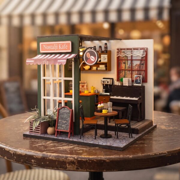 Nostalji Kafe Minyatür Kafe Maket Seti